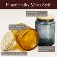 thumbnail image 2 of LINGSHINE Decorative Glass Jars with Bamboo Lids, 8oz 20 Pack Multi-Color Storage Canister, 2 of 7