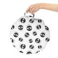 thumbnail image 2 of Modern Round Floor Cushion with Handle, Print of Eye Drawings Symbolizing Vision Spectrum Hipster Urban Lifestyle, Pillow for Living Room & Dorms, 18" Round, Charcoal Grey White, by Ambesonne, 2 of 4