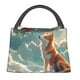 thumbnail image 1 of Easygdp Starry Sky Cloud Fox Bolsa de Almuerzo Insulada Reutilizable, Bolsa de Mano y Bandolera para Oficina, Trabajo, Viajes, 1 of 6