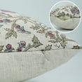 thumbnail image 6 of Fabdivine Hand Block Print Pillow Covers for Every Home, Boho textured Viscose Linen, 14"X36" , Neerabel, 6 of 10