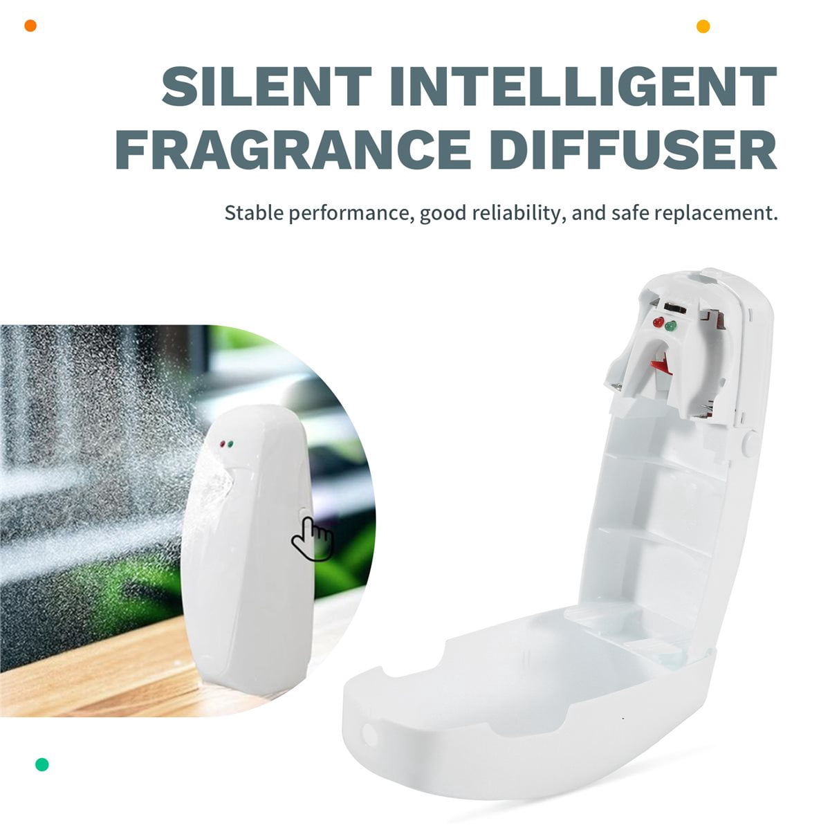 Automatic Air Freshener Dispenser 2-Pack,Auto Air Freshener Sprays Dispenser Wall Mounted for Commercial & Home Use
