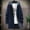 Navy, variant on Patlollav Mens Hooded Coats Plus Size Solid Windbreaker Medium Long Cardigan Jacket