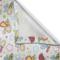 thumbnail image 3 of Ambesonne Cartoon Kitchen Curtains, Flower Dragonfly Bugs, 55"x45", Pale Blue Pink Red, 3 of 3