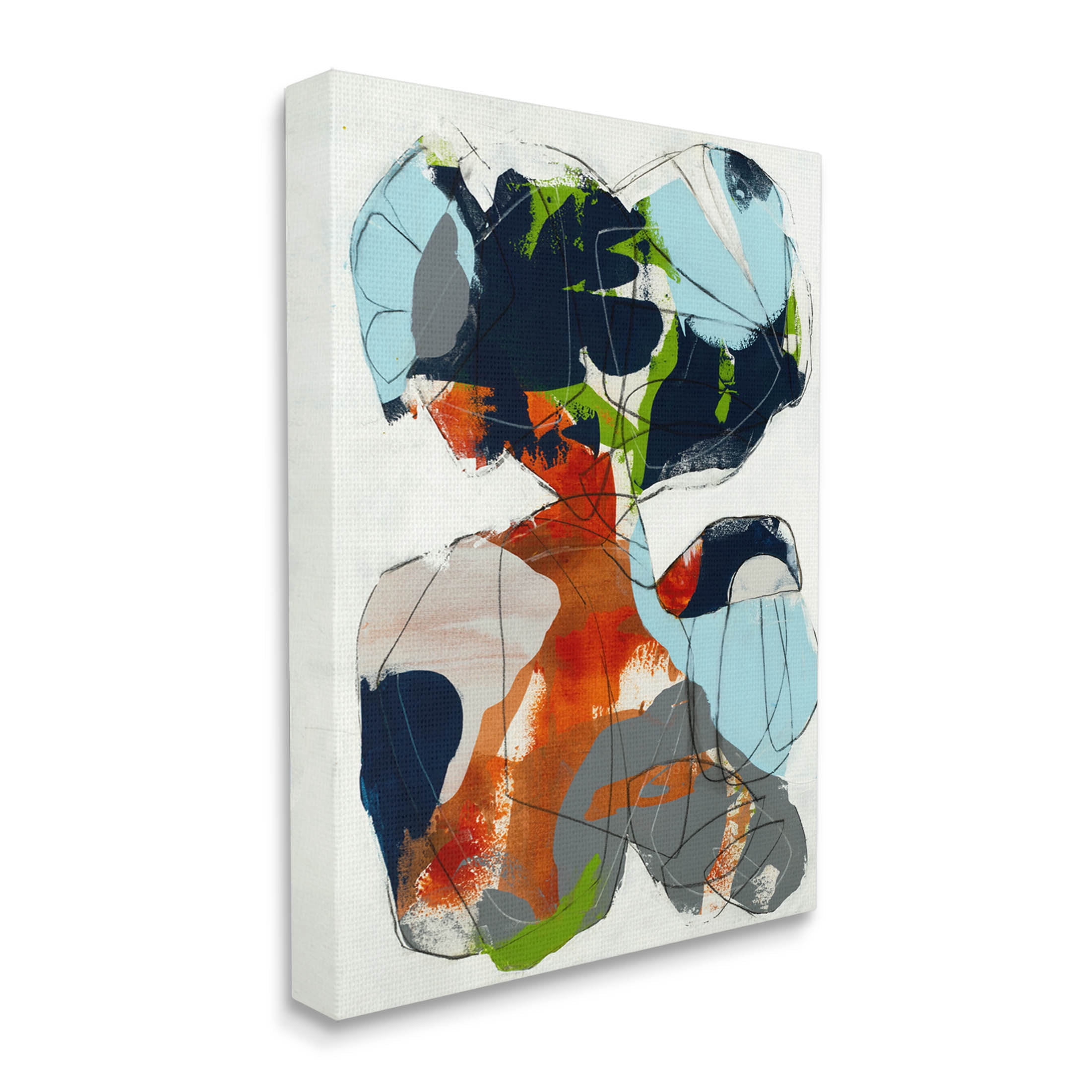Stupell Industries Bold Asymmetrical Scribble Shapes Graphic Art Gallery Wrapped Canvas Print Wall Art, Design by Jeff Jorillo
