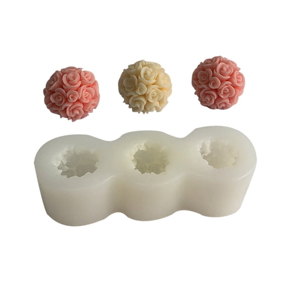 3D Rose Flower Candle Mold DIY Silicone Candle Mold Cake Resin Molds Candle Making Handmade Soap Molds