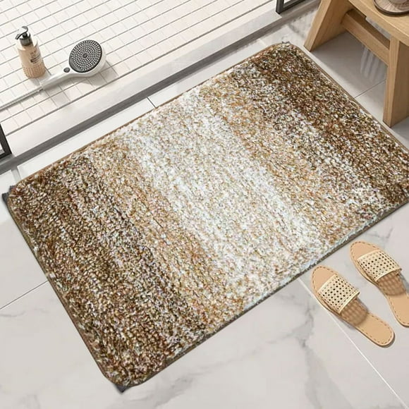 Alfombra absorbente de baño de poliéster antideslizante, absorbente de agua, 40 x 60 cm de grosor, de felpa, de secado rápido, suave, para cocina, dormitorio y entrada.
