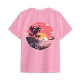 thumbnail image 4 of YDFCWXW Oversized Graphic Floral T Shirts for Teens Girls Loose Tees Preppy Clothes Casual Vintage Tops (Pink, 140), 4 of 7