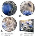 thumbnail image 3 of Designart "Blue Grey Cornflowers Mosaic Delicate Blooms" Floral Metal Wall Art, 3 of 5