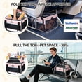 thumbnail image 2 of Expandable Pet Carrier 18x13x9.5 Inch Southwest Frontier Airline Approved Soft Sided Underseat Travel Bag for Small Cats Dogs Up to 15lbs with Locking Safety Zippers Anti-Scratch Breathable Mesh, 2 of 8