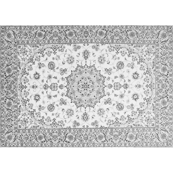 Ahgly Company Indoor Rectangle Persian Gray Traditional Area Rugs, 2' x 3'