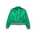 thumbnail image 4 of Moggemol Kids Girls Bomber Jacket Hip Hop Latin Jazz Dance Outfit Long Sleeve Zip Up Coat Party Green 14, 4 of 7