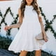 thumbnail image 1 of Vestido Sin Mangas, Cuello De Hongo Elegante Línea A Vestido De Verano Suelto Dobladillo Con Volantes Versátil Para Fiesta En La Playa ANGGREK Otros, 1 of 6