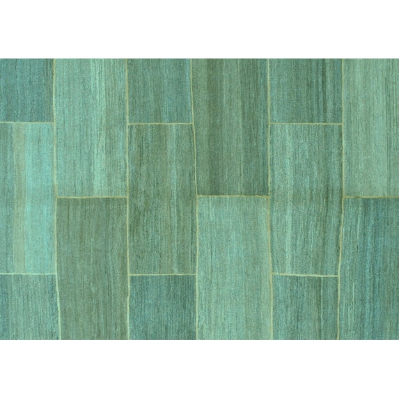 Ahgly Company Indoor Rectangle Abstract Light Blue Modern Area Rugs, 2' x 5'