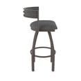 thumbnail image 4 of 861 Artemis 30" Swivel Bar Stool with Bronze Finish and Graph Coal Seat and Back, 4 of 5