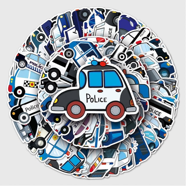150 Pcs Police Car Graffiti Kids Stickers