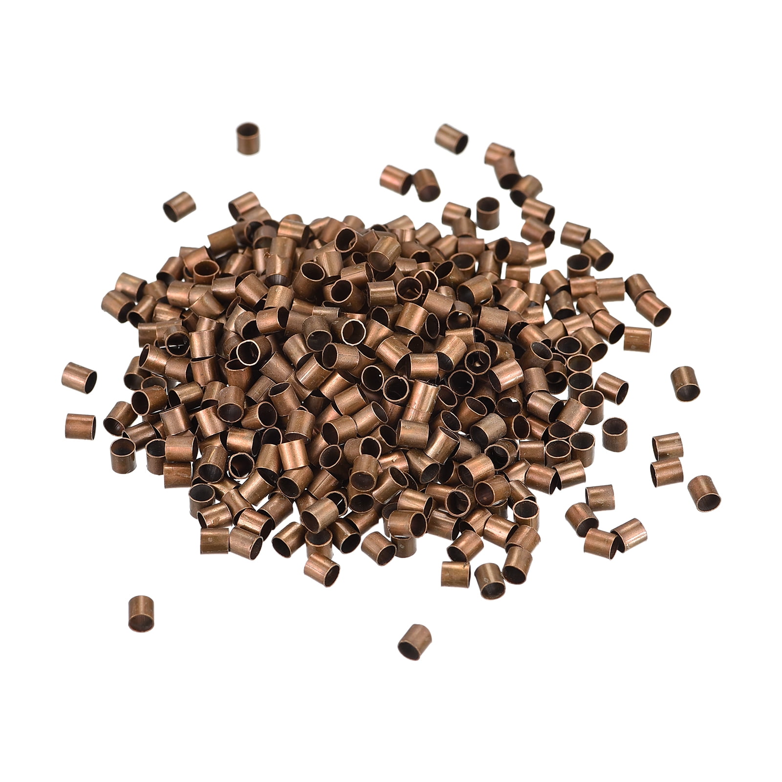 Uxcell 500Pack 2.5x2.5mm Crimp Tube Beads Jewelry Making Crimp End