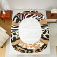 thumbnail image 5 of Feelyou Brown Zebra Leopard Full Size Sheets for Kid, Geometric Abstract Bed Sheets, Modern Fshion Sheet Sets, Ultra Soft Home Decor, 4pcs, 5 of 7