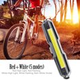 thumbnail image 2 of Luz trasera de advertencia para bicicleta de montaña LED recargable por USB (rojo + blanco), 2 of 14