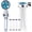 I-Blue, variant on ANTOWER High Pressure Handheld Showerhead with filters Vortex hydro jet Turbo Propeller 360 Degrees Rotating Easy Install(I-Blue)