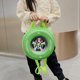 thumbnail image 1 of Mochila de dibujos animados para neumáticos de coche, bonita mochila escolar de nailon para niños (verde), 1 of 9
