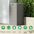 thumbnail image 3 of SONGMY 31 Gal Outdoor Trash Can with Lid - Heavy Duty Waterproof Resin, Removable Drip Tray, Fits 33-40 Gallon Bags - Large Garbage Bin for Patio, Backyard, Deck, 3 of 9