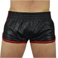 thumbnail image 2 of Handshe Men Summer Casual Fashion Patchwork Solid Elastic Waist Shorts Sport Pants, 2 of 6