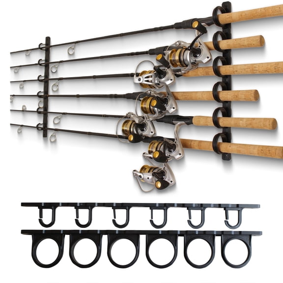 Rush Creek Creations Ceiling Rod Holder, 6 Rod Capacity, Horizontal and Vertical Garage Storage Rack