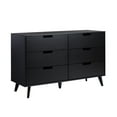 thumbnail image 5 of Walker Edison Simple Wood 6 Drawer Dresser with Cut Out Handles - Black, 5 of 16