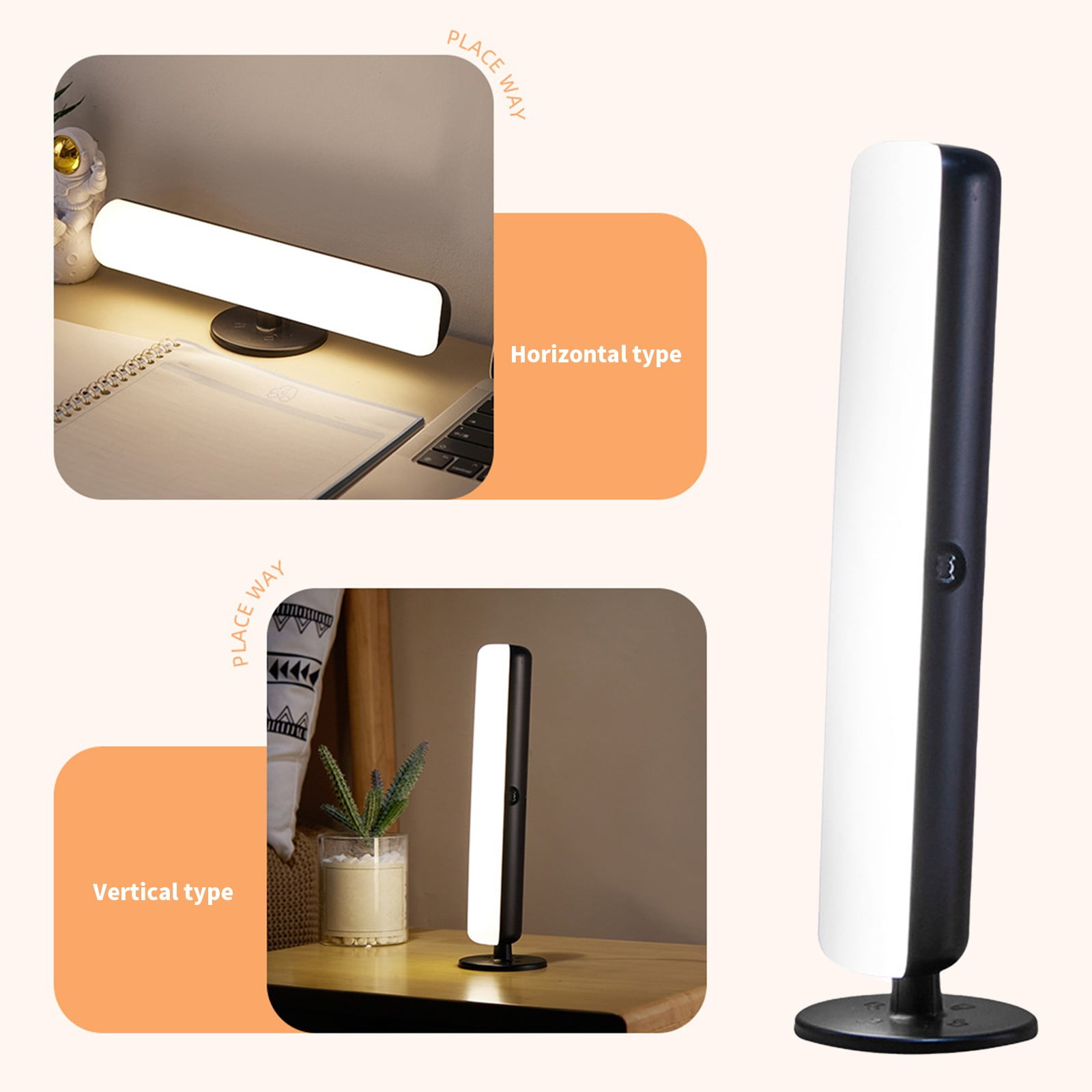 Night Light,3 PCS Dimmable Touch Lamp for Bedroom, Portable Table Bedside Lamp, 4 Brightness & 3 Colors, Night Lights for Bedroom/Baby Nursery/Bathroom/Hallways/Living Room