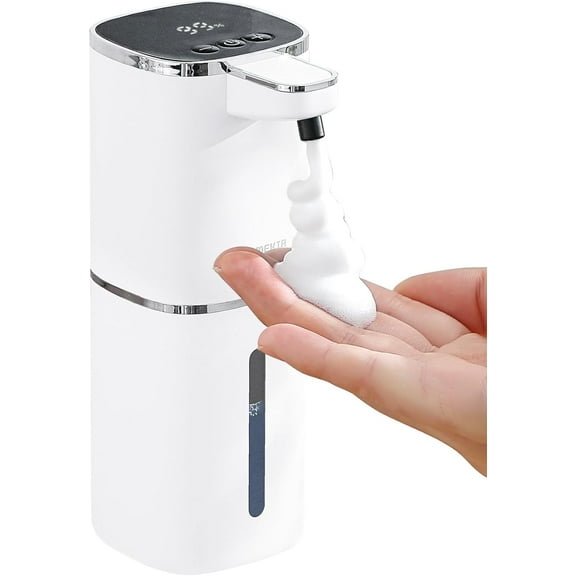 DODO MEKIA  Automatic Foaming Soap Dispenser, 400ml//13.53oz Rechargeable, Adjustable Foam Levels, IPX5 Waterproof, Touchless & Wall/Tabletop Use for Kitchen Bathroom,