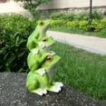 thumbnail image 2 of Frog Figurine Resin Sculpture for Tabletop Decoration Gift for Office Or Home, 3 Frogs, 2 of 5