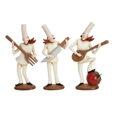 Polystone Diorama - Polystone Chef Set Of 3 Assorted Amazingly Low Priced