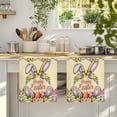 thumbnail image 4 of Happy Eatser Kitchen Towels Set of 4, Colorful Bunny Eggs Spring Flowers Plants Yellow Absorbent Dish Towels for Kitchen, Microfiber Hand Towel, Quick Drying Tea Towel for Cleaning Dishcloths, 4 of 7