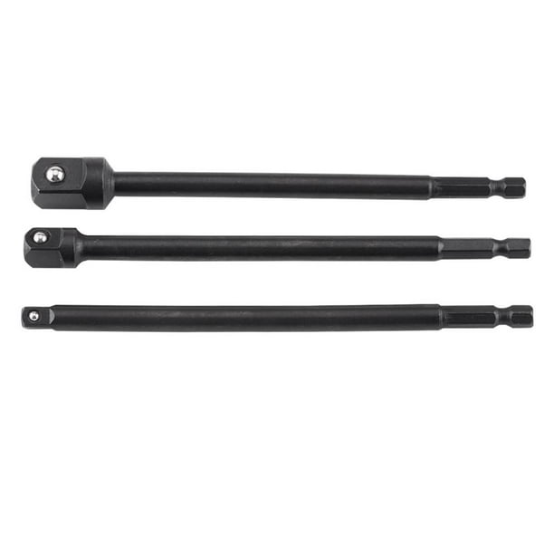 Mgaxyff 3pcs CRV Hex Shank to Square Head Extension Socket Wrench