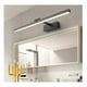 thumbnail image 3 of Lámpara de tocador negra moderna para dormitorio, accesorios de metal duraderos con efecto de luz suave y uniforme, ajuste de ángulo de 180°, resistente al agua IP44, acabado negro mate, 3 of 5