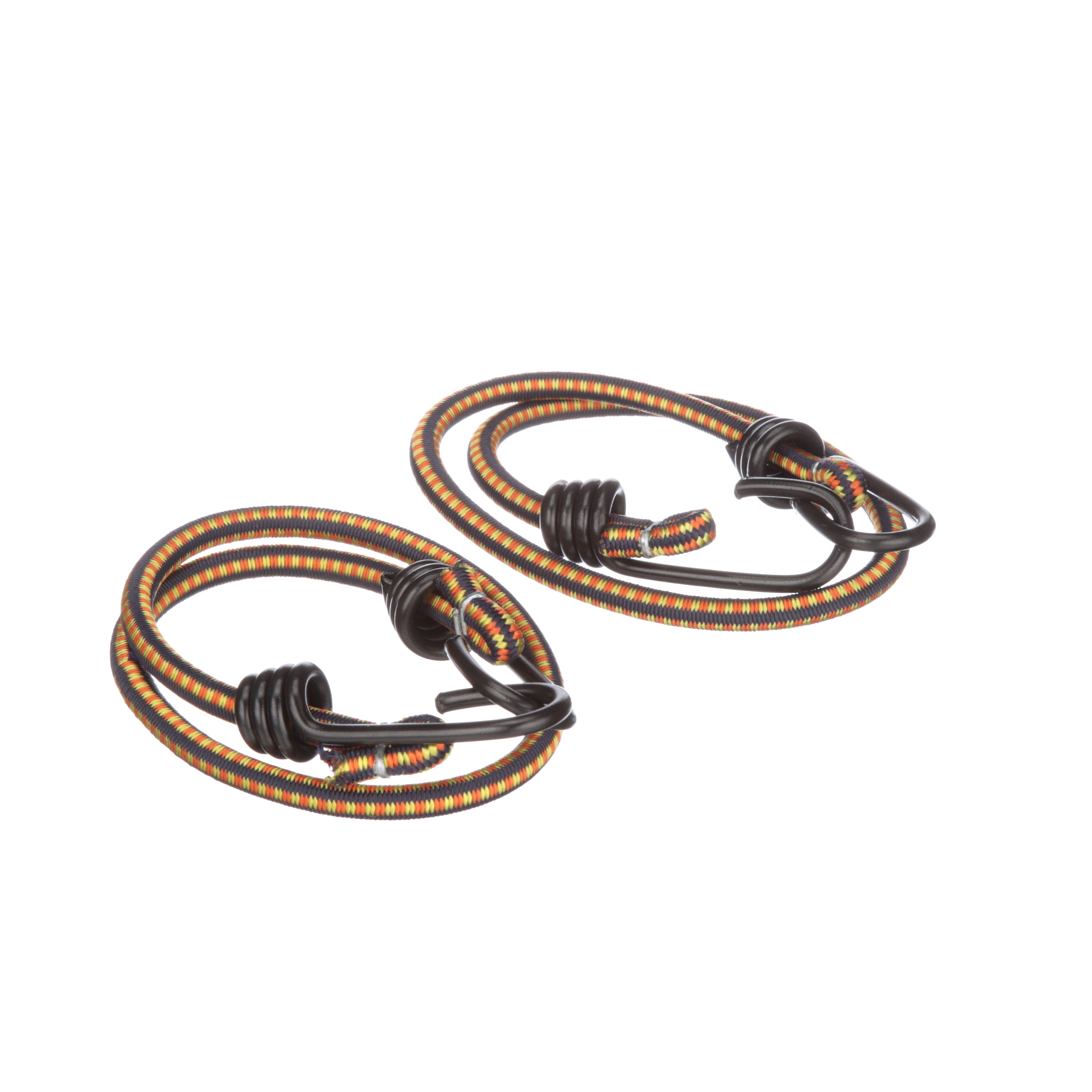 Hyper Tough Heavy Duty 24 inch Bungee Cord with Coated Hooks, Multicolor, 2 Bungees