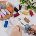 thumbnail image 3 of 16 Rolls 16 Colors Polyester Elastic Thread 0.6 mm Elastic Cord for DIY Making Jewelry 21.87 Yards/Roll Multicolor Stretch String Round Elastic Craft Cord Elastic Thread for DIY Sewing Machines, 3 of 5
