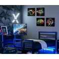 thumbnail image 6 of HFDF Gamer Room Decor for Boys Game Wall Art Graffiti Gamepad Earphone Canvas Print Pictures Cool Video Gaming Poster Street Pop Men Cave Teen Bedroom Dorm Playroom ArtworkX4 Panels 16x12inch Framed, 6 of 6