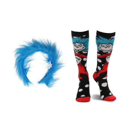 elope Dr. Seuss Thing 1&2 Fuzzy Headband and Costume Socks Kit
