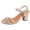 Gold, variant on Women's Block Heeled Sandals Adjustable Ankle Buckle Open Toe Suede Heels Party Wedding Everyday Dressy Shoes Gold Size 6.5