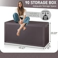 thumbnail image 6 of Ktaxon 90 gal Outdoor Garden Plastic Storage Deck Box Brown, 6 of 8