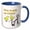 Blue/White, variant on 3drose, Cute Image of Chicks with Text, 11oz Two-tone Red Mug