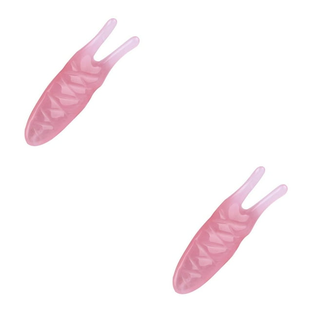 Vogacara Resina Gusano Forma Nariz Masajeador Pedicura Cuerpo completo Raspado Circulación de sangre Belleza Viajar Levantamiento Raspador Rosa Rosado 2piezas