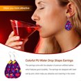thumbnail image 2 of Sonducket Pendientes de araña Gota de agua de cuero Pendiente de oreja Ángel Estampado Pendiente colgante exagerado Banquete de San Valentín Ropa, zapatos y accesorios Miscelánea tipo 4 Sonducket AP010117-04, 2 of 6