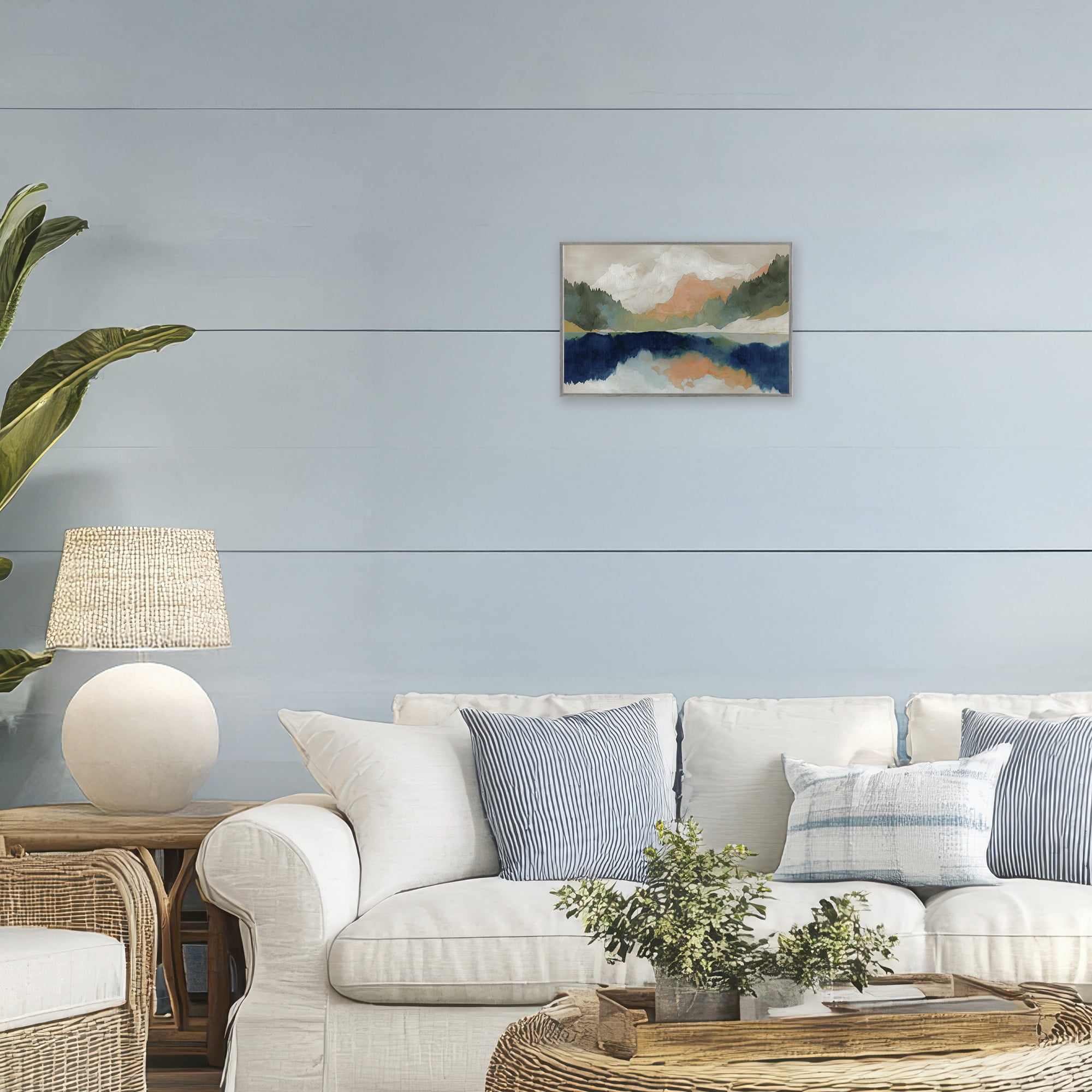Stupell Industries Alpine Autumn Lake Reflection Gray Framed Giclee Art, design by Chromatic Storm Studio