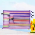 thumbnail image 3 of MasteelfCA 3 Pcs Poches de Fichiers Colorées Sacs de Rangement en Filet de Nylon avec Fermeture Éclair pour Documents, 3 of 7