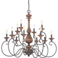 thumbnail image 3 of Quoizel ABN5012RK Auburn 12-Light Foyer Chandelier in Rustic Black, 3 of 4