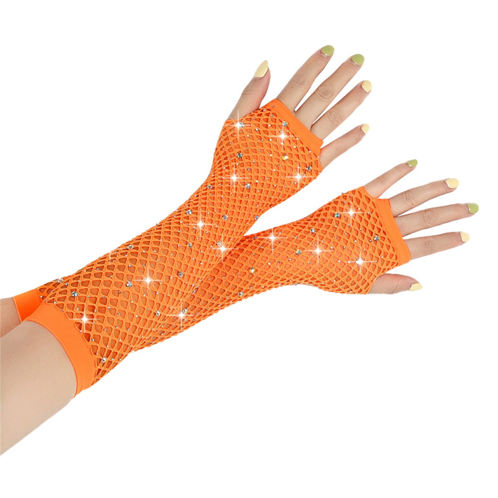 2025春の新作 XMMSWDLA Party 80s Fingerless Stretchy Gloves Fishnet コスプレ・仮装