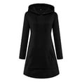 thumbnail image 4 of Kmdttou Women's Summer Casual Long-sleeve Pocket Pullover Hoodie Dress,Chic Day Dresses for Ladies Summer Wear, 4 of 5
