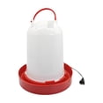 thumbnail image 2 of Outdoor Heated Chicken Waterer, 1 Count, Red, 4 Liter 1 Gallon, Electric Poultry Drinker Heater, Anti Freeze Plastic, Automatic Temperature Control, Winter Essential, for Coop Duck Bird Hen, 2 of 9